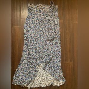 Floral wrap high low Mason & Belle cottagecore feminine skirt